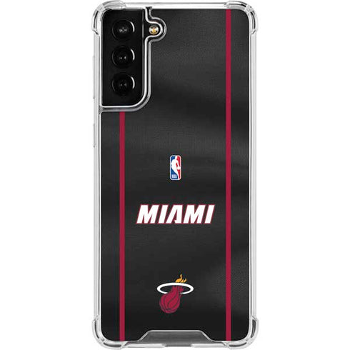 NBA Miami Heat Jersey Galaxy S21 FE Clear Case